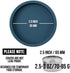 OHMO 2 Pack Cat Food Can Lids, Small Size (3 oz) Silicone Pet Food Can Lids Covers for 2.5 oz Cat Food Cans, Dark Blue